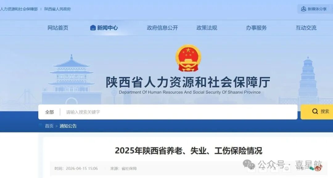 2025年陜西省養老、失業、工傷保險情況 2025年陜西省養老、失業、工傷保險情況